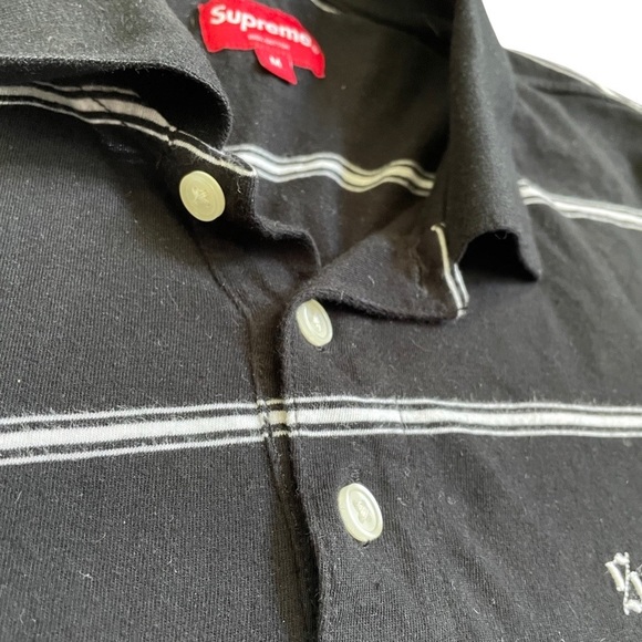 Supreme striped cotton polo - Picture 4 of 8